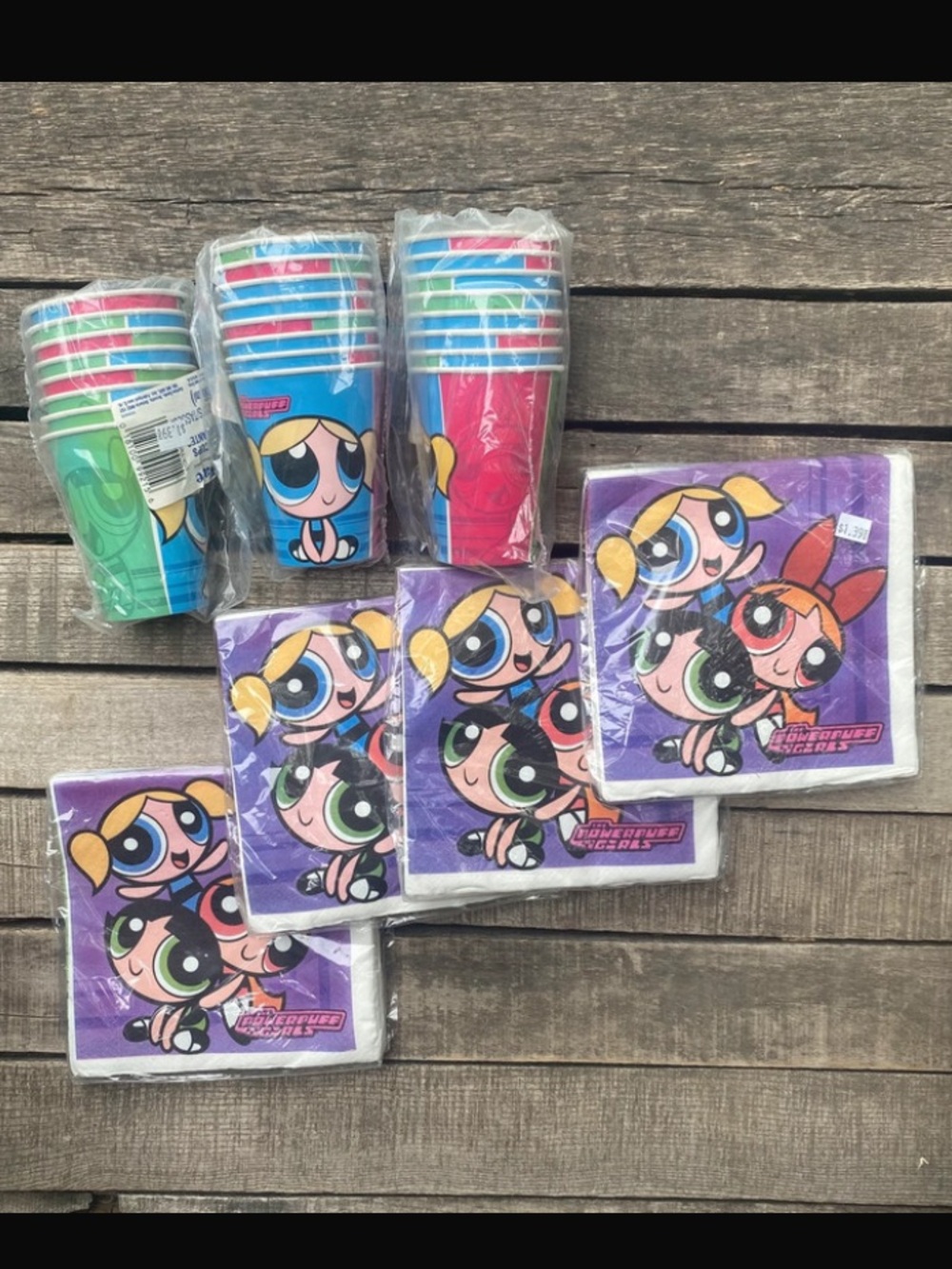 Y2K Vintage Deadstock Powerpuff Girls Part Supplies Birthday Celebration